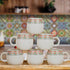 Frill Cream Ovule Tea Cups Set of 6, 150ML